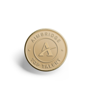 a gold coin with a letter and a letter on it